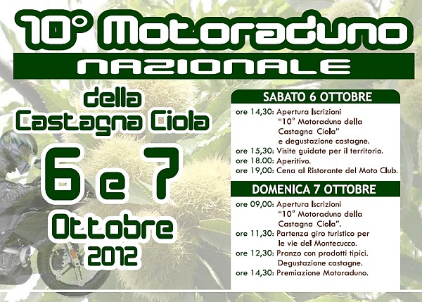 Motoraduno Nazionale della Castagna ciola 2012