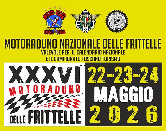 MOTO RADUNO NAZIONALE DELLE FRITTELLE CASTEL DEL PIANO AMIATA GROSSETO 2026